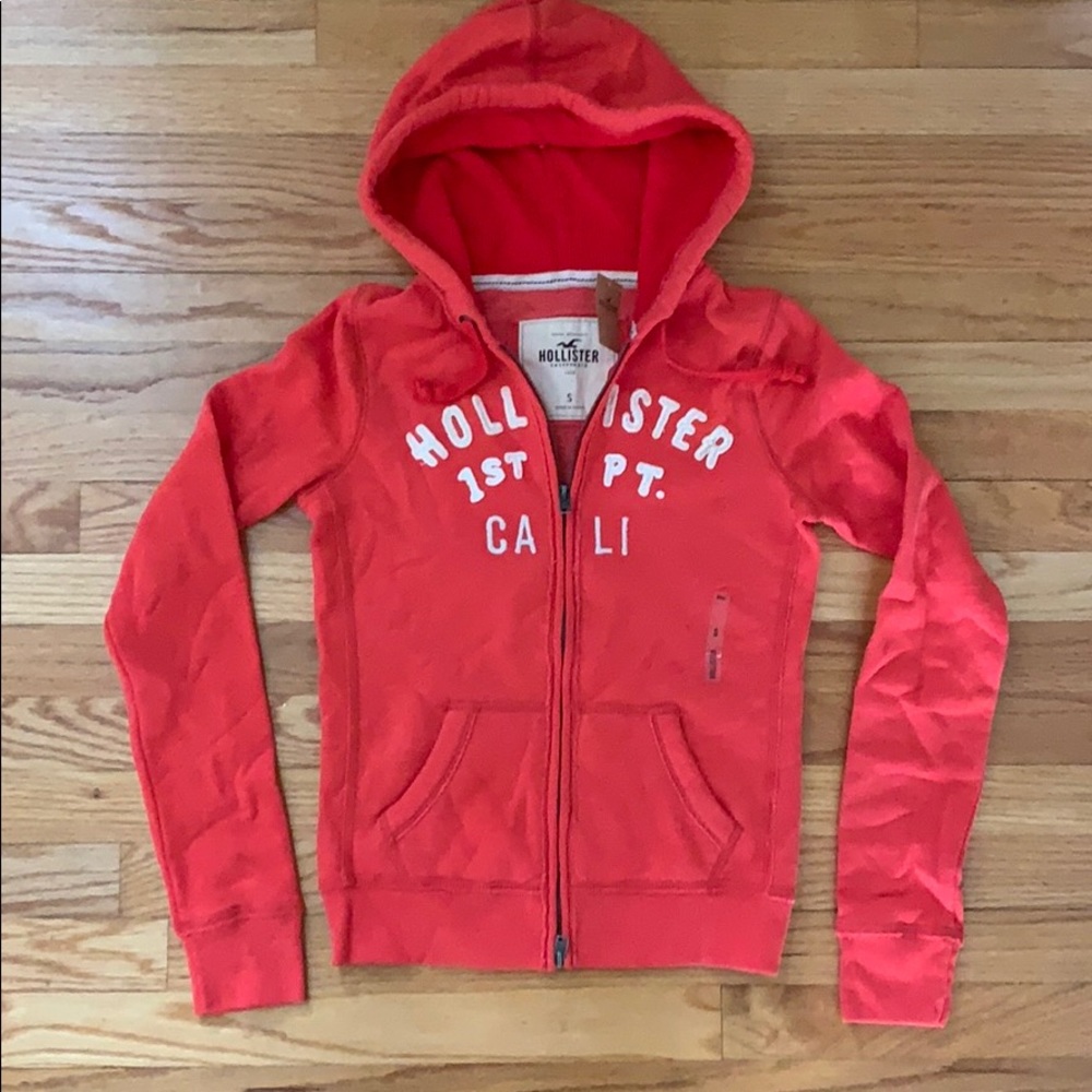 COPY - Hollister Orange Zippered sweatshirt girls…